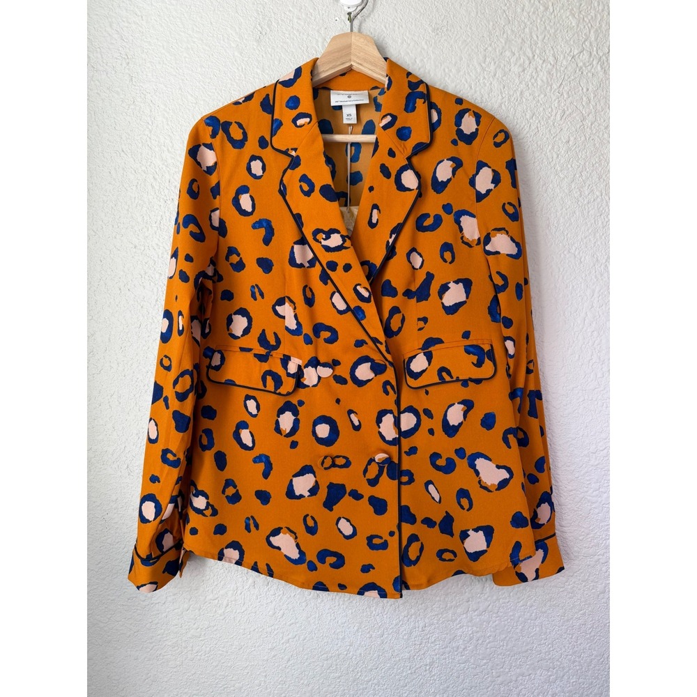 NWT 3.1 Phillip Lim Target 20th Anniversary Leopard Print Blazer Top Orange XS